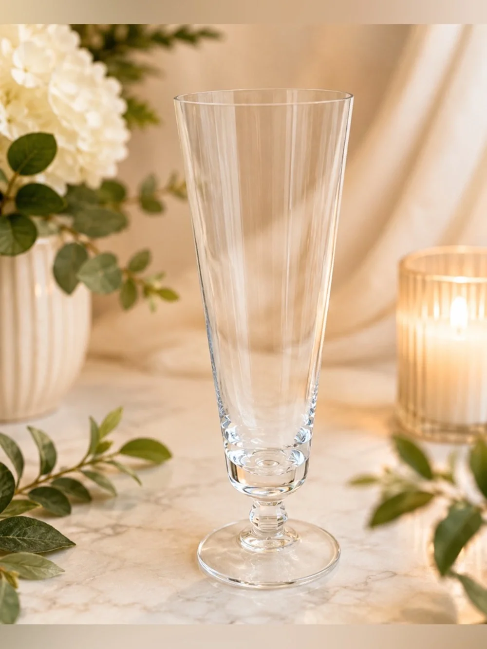 🔍 Lenox Crystal Pilsner Glass Vintage Clear Footed Beer Glass